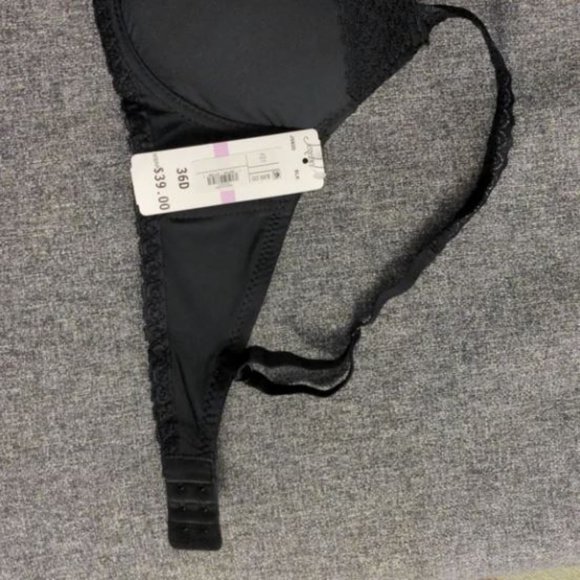 JEZEBEL BRA Women's Lace-Trim Underwire Contour Bra J5820 Black Size 36D NWT - Picture 4 of 6